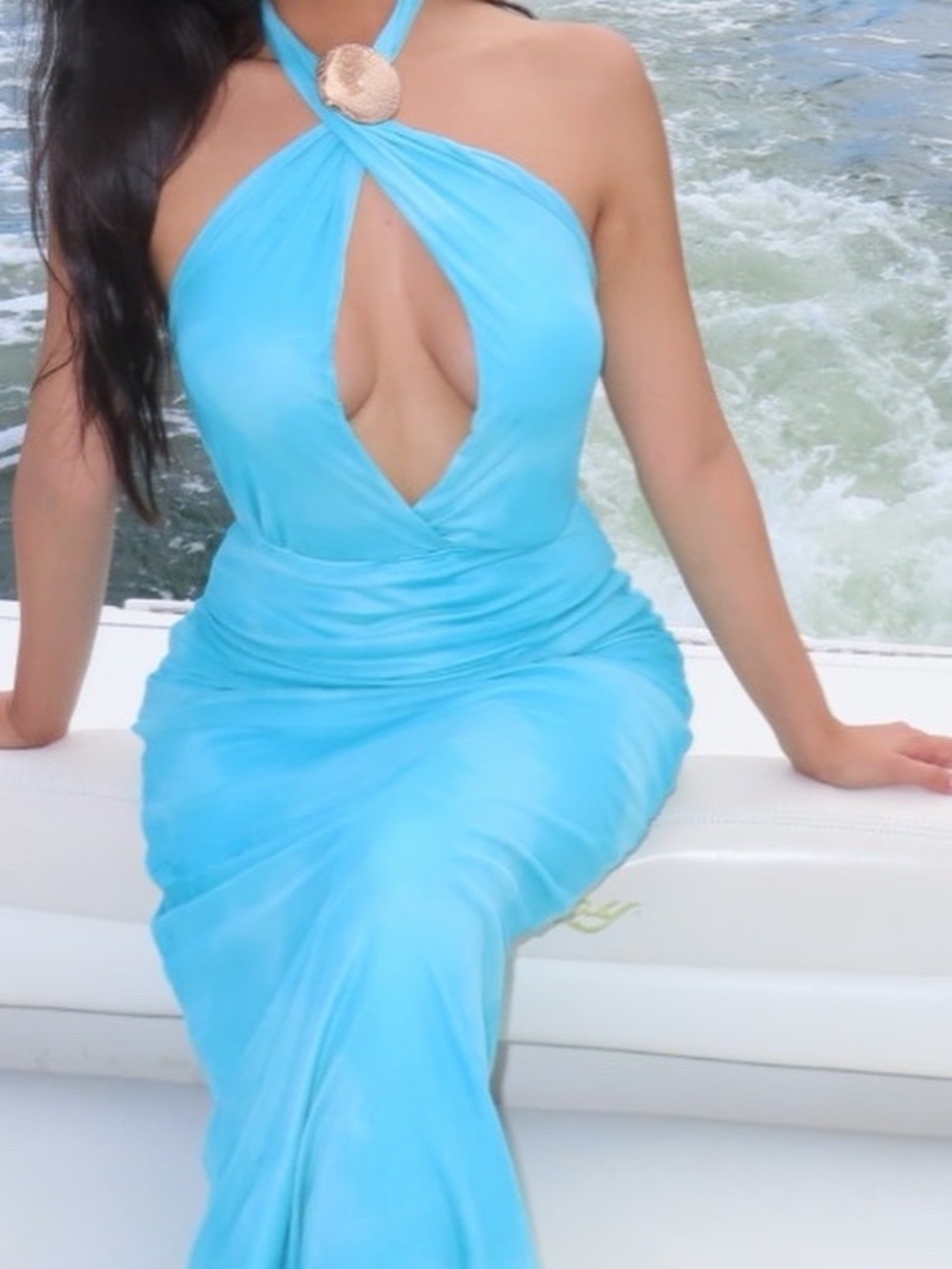 Blue maxi dress